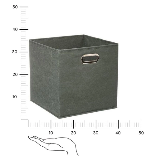 Pudełko materiałowe 5five simply smart składane do regału 31x31 z uchwytem khaki