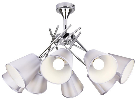 Lampa wisząca Vox 8x40W E14 chrom  z abażurem