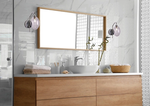 Kinkiet ścienny nowoczesny Lukka Ledea chrom szklany do salonu i sypialni 25 cm