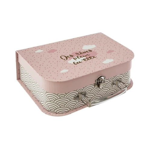 Zestaw 3 walizek różowe