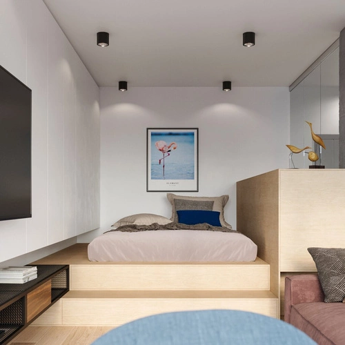 Plafon sufitowy TIUBE czarny nowoczesny metalowy do salonu, sypialni lub kuchni 12 cm