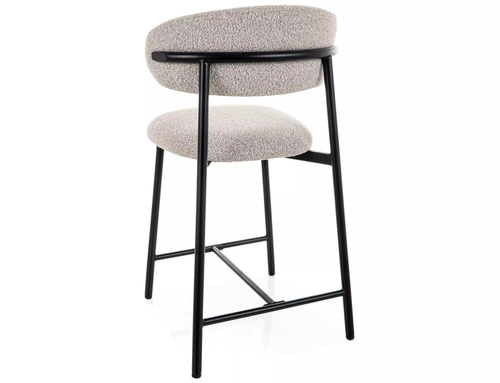 Hoker Pasco Slim szary jasny tapicerowany do kuchni z oparciem