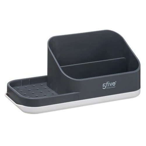 Dozownik na płyn do naczyń i organizer Sink Caddy szary nowoczesny 5five do kuchni