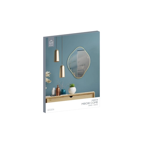 Lustro Diamond nieregularne złote glamour do przedpokoju i salonu na ścianę 60 cm