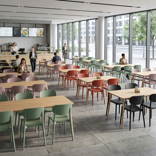 Krzesło Plasta zielone z polipropylenu do kuchni i ogrodu sztaplowane nowoczesne 5five