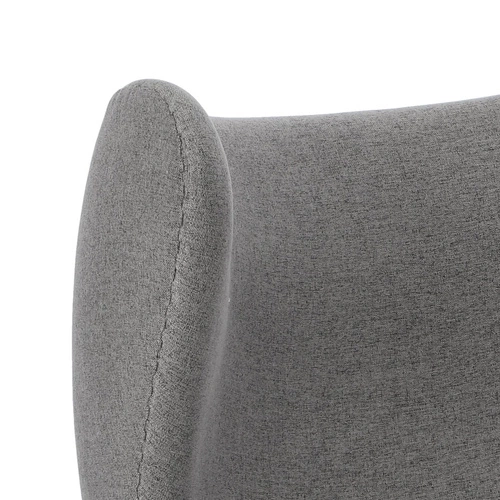 Fotel uszak Jajo inspirowany Egg do salonu i biura szary nowoczesny obrotowy Easy Clean