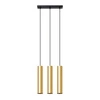 Nowoczesna lampa wisząca Lagos 3 złoty połysk regulowana do salonu i jadalni