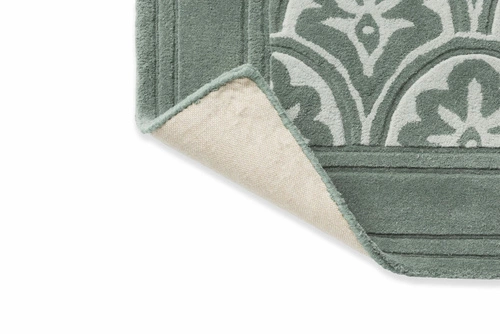 Dywan do salonu wełniany glamour Catarina Fern 200x280 zielony prostokątny ręcznie tkany