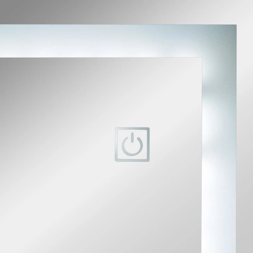 Lustro stojące LED z organizerem na biżuterię Bettany do sypialni białe Atmosphera