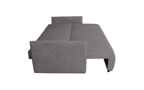 Sofa rozkładana Mondel 3 osobowa sztruksowa szara z funkcją spania i pojemnikiem do salonu