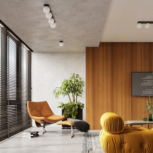 Plafon sufitowy nowoczesny YOLI 4 czarny metalowy do salonu i sypialni SOLLUX LIGHTING