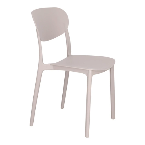 Krzesło Plasta taupe z tworzywa do jadalni i kuchni nowoczesne