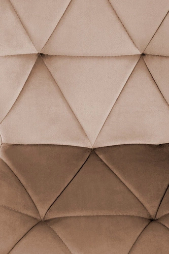 Krzesło tapicerowane welur Eve beżowe do jadalni i salonu nowoczesne z czarnymi nogami