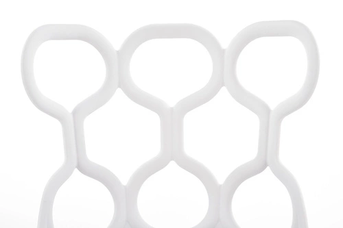 Krzesło do jadalni tapicerowane Missouri Intesi nowoczesne białe łatwe czyszczenie