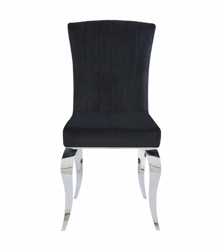 Krzesło tapicerowane Helene Velvet czarne do jadalni i kuchni welurowe na metalowych nogach Intesi