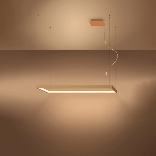 Żyrandol LED Tuula M złoty nowoczesny do salonu i jadalni industrialny 150 cm