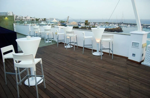 Hoker Divo 75 cm pomarańczowy z oparciem nowoczesny do kuchni i wyspy SCAB Design