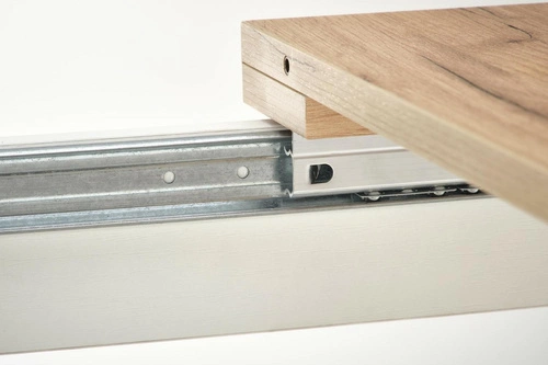 Stół rozkładany do jadalni Tiago 90-125x90 nowoczesny dąb naturalny biały Intesi