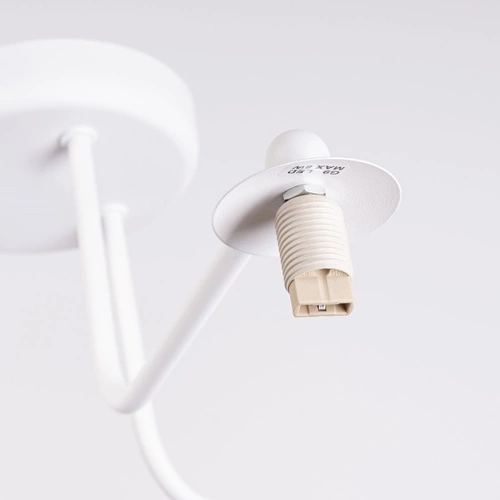 Żyrandol sufitowy ASTRAL 3 biała kula minimalistyczna do salonu i sypialni 62 cm