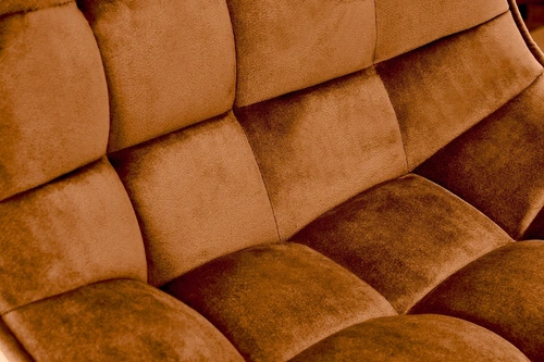 Hoker Plaid cynamonowy welurowy z oparciem regulowany nowoczesny do kuchni i wyspy Intesi