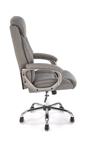 Fotel biurowy ergonomiczny Einar szary obrotowy z zagłówkiem i podłokietnikami do biura