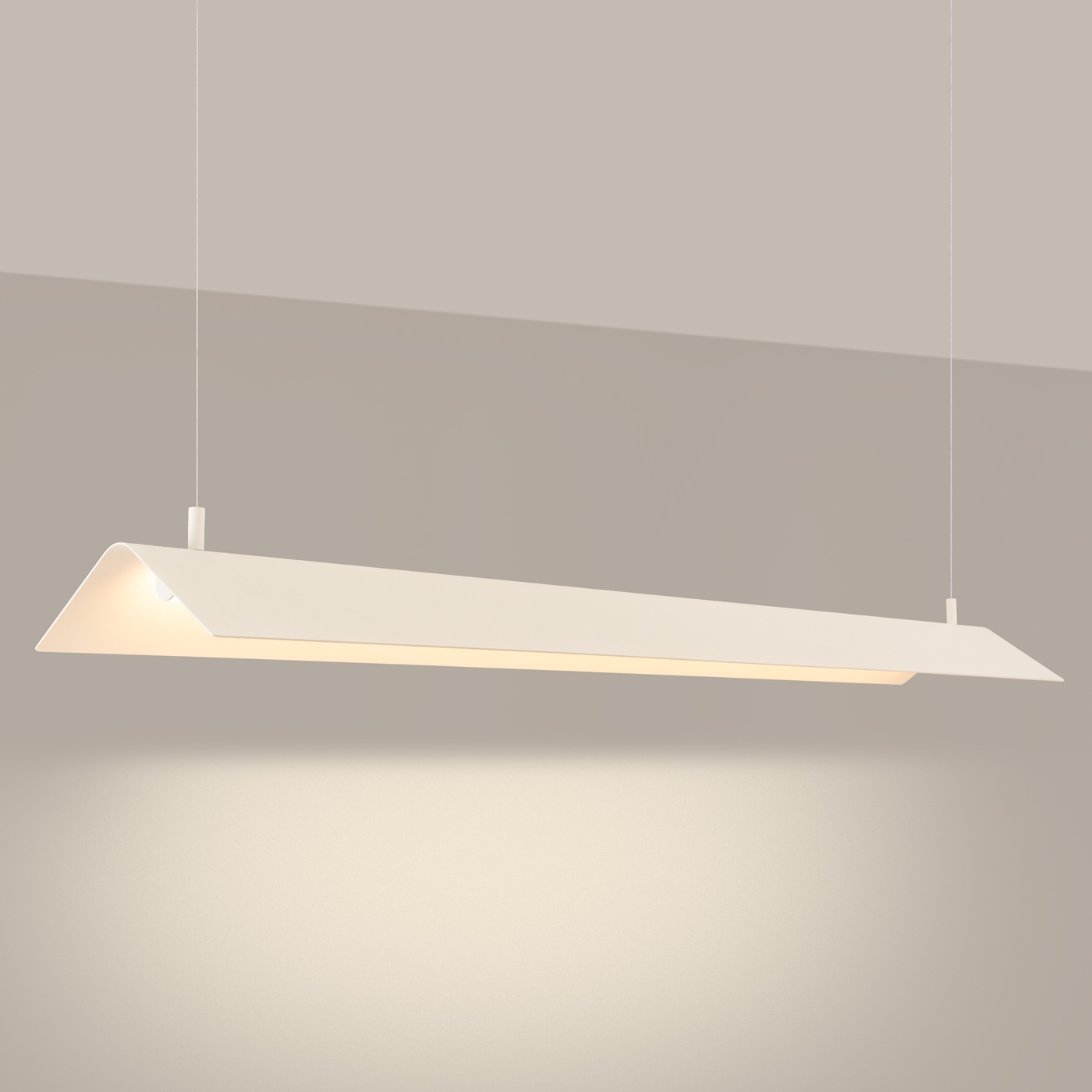 Lampa wisząca LED ELVA beżowa nowoczesna regulowana do salonu i jadalni nad stół