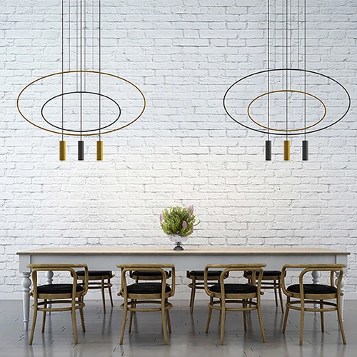 Lampa wisząca Holar czarna metalowa nowoczesna do salonu i nad stół 81 cm Thoro