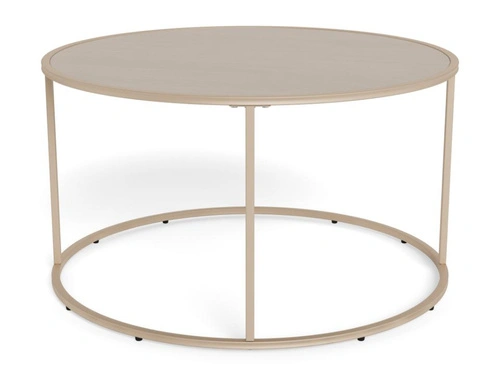 Seaford stolik kawowy okrągły szary nowoczesny metalowy 80 cm