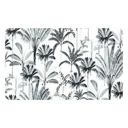 Mata diatomitowa do kuchni antypoślizgowa szybkoschnąca 45x75 cm białe palmy 5five