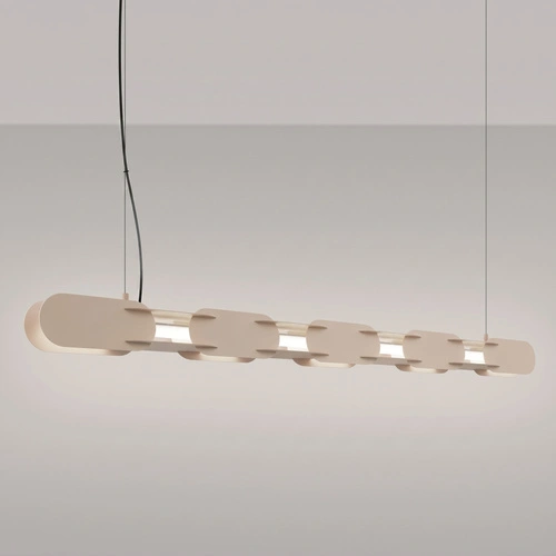 Lampa wisząca CHAIN 158 LED taupe nowoczesna nad wyspę
