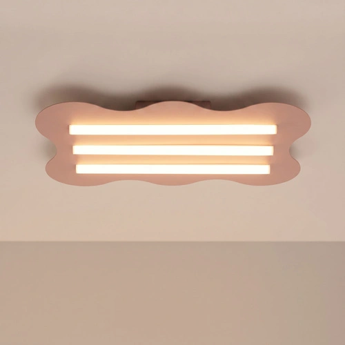 Plafon sufitowy Klover nowoczesny metalowy do salonu brązowy LED