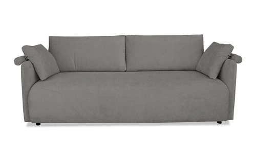 Sofa rozkładana Mondel 3 osobowa sztruksowa szara z funkcją spania i pojemnikiem do salonu