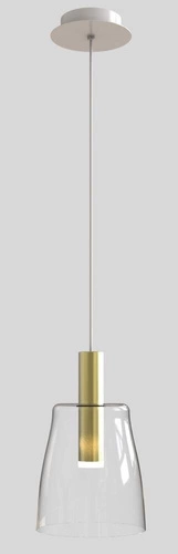 Lampa wisząca LED Modena złota szklana do salonu i jadalni 15 cm nowoczesna