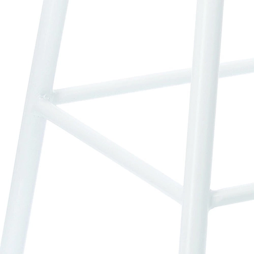 Hoker Seattle White 66 cm drewniany bez oparcia do kuchni i jadalni biały Intesi