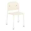 Krzesło Ravio nowoczesne z tworzywa biało‑kremowe do jadalni i kuchni