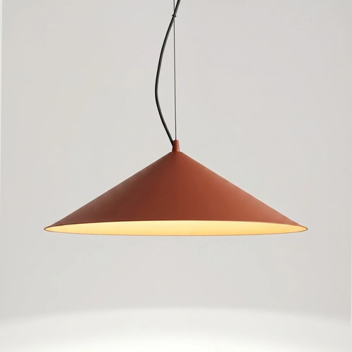 Lampa wisząca FINT LED nad stół regulowana ochra czerwona 50 cm