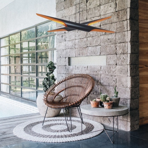 Nowoczesna lampa wisząca BLACK TUBE czarno złota 100 cm do salonu i nad stół