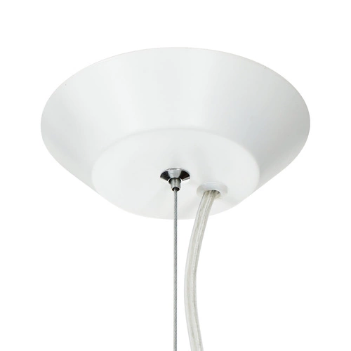 Lampa wisząca szklana LUCIDUM FLAT biała 40 cm do salonu i nad stół nowoczesna