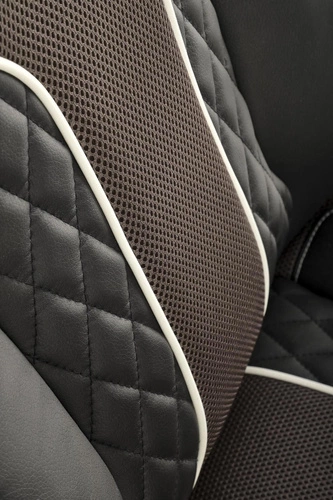 Fotel biurowy ergonomiczny Lamet szary obrotowy z regulacją podłokietników i zagłówkiem do biura