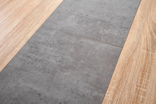 Stół rozkładany do jadalni Bonal dąb sonoma nowoczesny z czarnymi nogami 120–160 cm Intesi