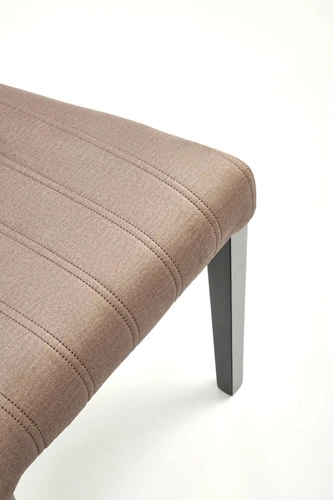 Krzesło tapicerowane Arizona Intesi beżowe z czarnymi drewnianymi nogami do jadalni i salonu