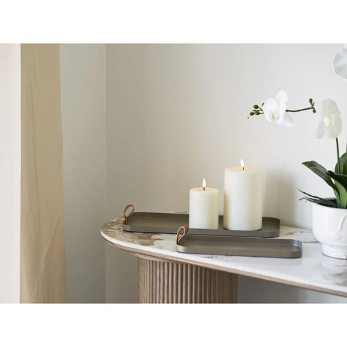 House Nordic zestaw 2 prostokątnych tac stalowych brązowych dekoracyjnych