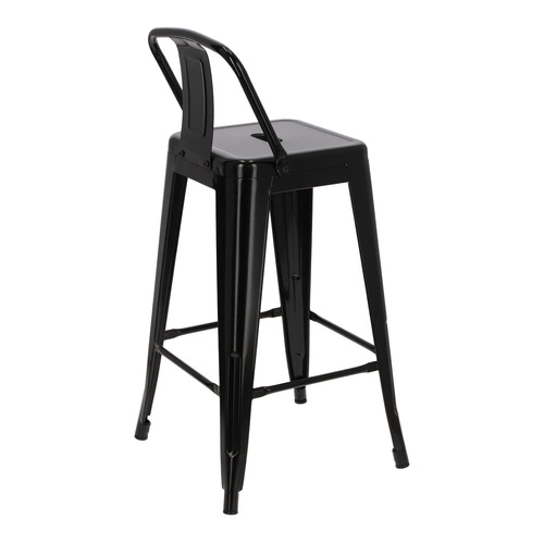 Hoker Paris Back short 66cm czarny        insp.Tolix OUTLET