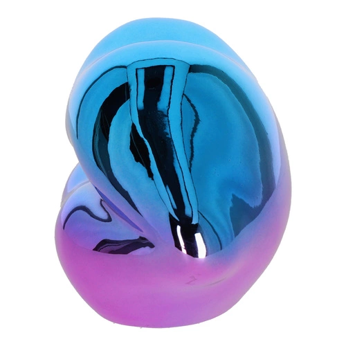 Figurka dekoracyjna usta Intesi ceramiczna opalizująca niebieska do salonu lub na prezent