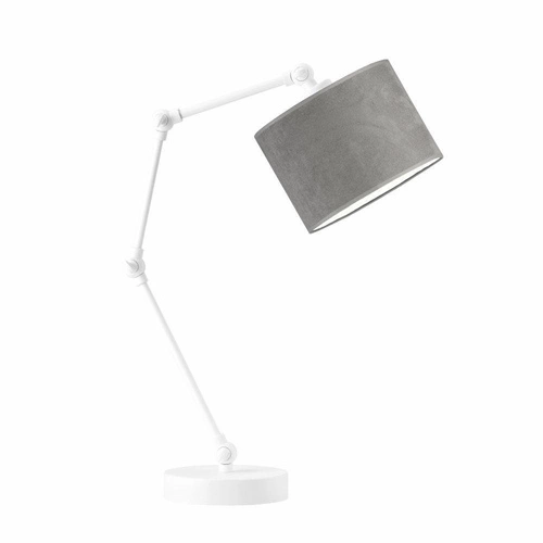 Lampka ASMARA VELUR biała szara