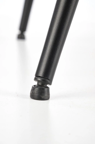 Krzesło tapicerowane Noelle szare do jadalni i salonu nowoczesne na czarnych nogach Intesi