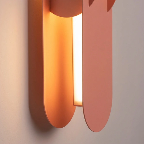 Kinkiet ścienny CHAIN 91 LED brzoskwiniowy nowoczesny do salonu
