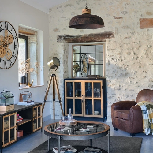 Lampa wisząca Prao brązowa metalowa regulowana do salonu i jadalni Atmosphera 57 cm