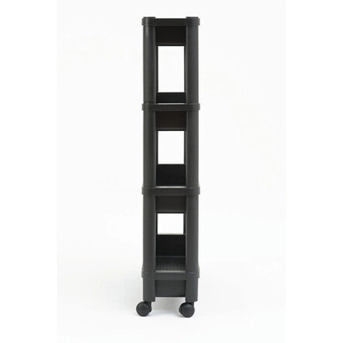 Wąski plastikowy wózek na kółkach 4-poziomowy z regulacją głębokości do kuchni lub łazienki 5five