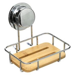 Mydelniczka Venterra boho bambusowa z metalem na przyssawkę do łazienki 5five